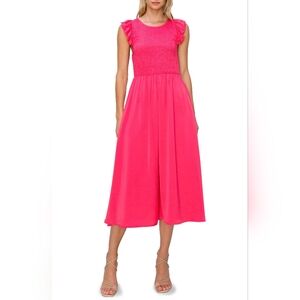 Women's Melloday Sleeveless Smocked Bodice Midi Dress size M NWT